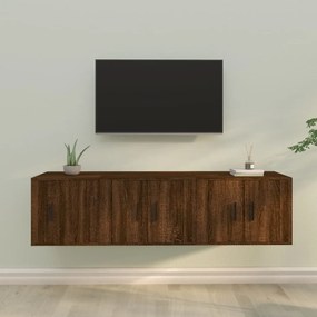 3188445 vidaXL Set dulap TV, 3 piese, stejar maro, lemn prelucrat
