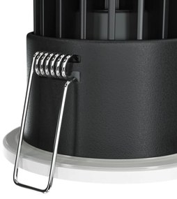 Spot LED incastrabil dimabil design tehnic IP65 zoom alb 6cm