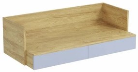 Birou modular Mobius S2 natur/albastru – H38