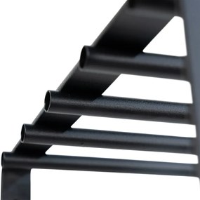 Cuier de perete negru cu raft din metal Rex – Spinder Design