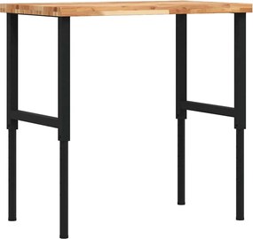 vidaXL Banc lucru 100x60x(73-99,5) cm lemn masiv acacia dreptunghiular