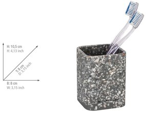 Suport pentru periuța de dinți gri din polirășină Tom Tailor T-Terrazzo – Wenko