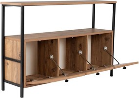 Masă consolă în culoare naturală cu aspect de lemn de pin 29,5x120 cm Solace – Kalune Design