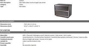 Noptiera design elegant LUX Cabas, cafeniu-Mocha 114222 HZ