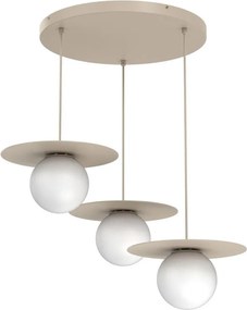 Lustră suspendată pe cablu FLAT 3xE27/15W/230V bej