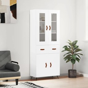 vidaXL Dulap înalt, alb, 69,5x34x180 cm, lemn compozit