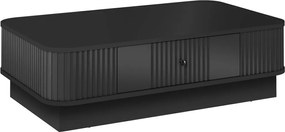 Măsuță de cafea Vesper 103x60 cm cu sertar pe plintă - negru / mâner negru