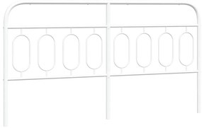 377201 vidaXL Tăblie de pat metalică, alb, 160 cm