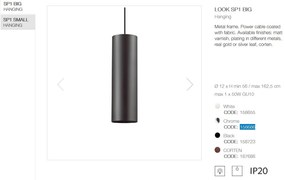 Pendul design modern minimalist LOOK SP1 BIG negru 158723