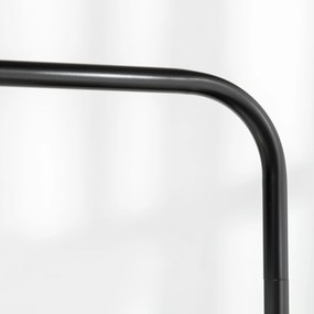 Homcom Lampadar Arcuit, Design Modern cu Abajur din Țesătură și Structură din Oțel, 64x38x163.5 cm, Alba și Neagră, pentru Interior | Aosom Romania