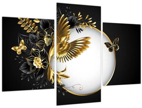 Tablou - Bile cu motive aurii (90x60 cm)