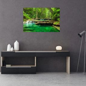 Tablou - Cascada verde (90x60 cm)