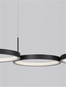 Lustra LED suspendata design modern MAGNUS R4 neagra