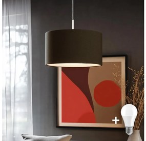 Lustră LED pe cablu Eglo TUNJA 1xE27/60W/230V maro