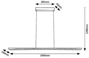 Rabalux 72026 - Lustră LED suspendată pe cablu NORAEL LED/40W/230V 3000K