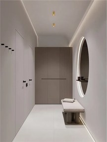 Spot aplicat LED design tehnic IRIS auriu mat