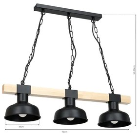 Lustră pe lanț FARO 3xE27/60W/230V