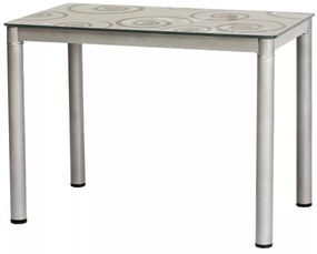 Masă de sufragerie 100 cm Damion (gri + gri) (pentru 4 persoane). 1050085