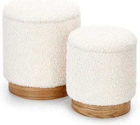 Scaun Cancun, crem / lemn natural