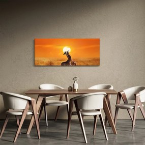 Tablou - Girafe în Parcul Național Serengeti (120x50 cm)