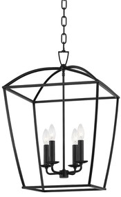 Lustra suspendata design felinar, Metal antic, BRYANT