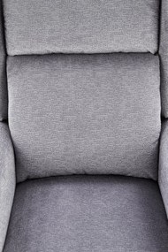Fotoliu recliner cu functie de masaj Agustin M stofa gri