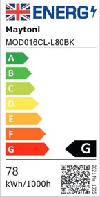 Lustra LED aplicata design modern Rida neagra
