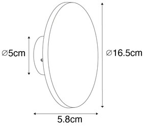 Lampă de perete modernă pentru exterior maro ruginiu, cu LED IP54 - Skyf