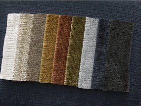 Canapea albastru-închis cu tapițerie din chenille 276 cm Neil – Bobochic Paris