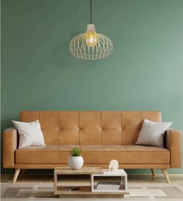 Globo 33370119 - Lampă suspendată pe cablu MATEO 1xE27/40W/230V bej