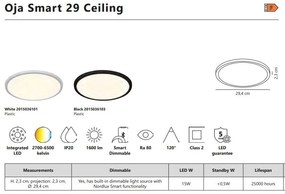 Panou LED CCT ultra-subtire Oja Smart 29 Black