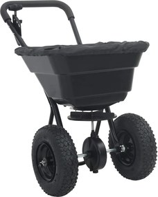 vidaXL Împrăștietor Negru 53 x 81,5 x 78 cm PVC și Oțel