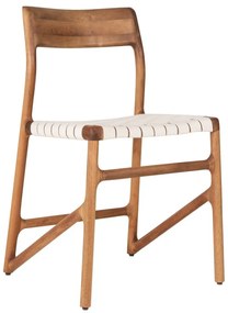 Scaun de dining alb/maro Fawn – Gazzda