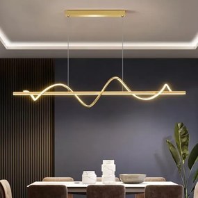 Lustra LED Cu Telecomanda, Elit's, Helix 01 Gold, 80w