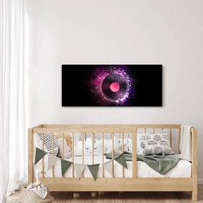 Tablou - Disc de vinil roz-violet (120x50 cm)