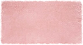 vidaXL Covor din Lână Faux Tafalla Roz 80 x 150 cm Poliester