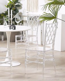 Set 2 buc. scaune de sufragerie CLARO (transparent). 1022823
