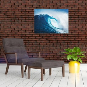 Tablou pe sticlă - Val oceanic (70x50 cm)