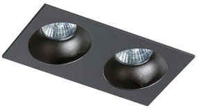Spot incastrat tavan/plafon stil modern Hugo 2 negru