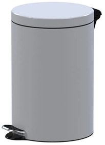 Coș de gunoi cu călcare, 12 l, alb