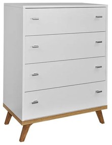 Comodă TAlbergia TN03 K4SZ (Alb + Alb + stejar craft auriu). 1059080