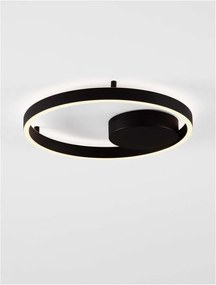 Lustra LED aplicata design modern minimalist HEDRA D-40cm negru