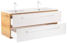 Dulap inferior Vario Clam 120 cu lavoar stejar-alb