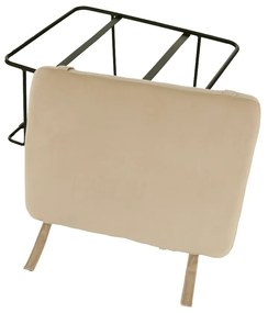 Taburet , material bej/ramă neagră, MERANO YF-S02
