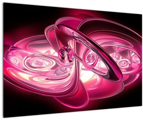 Tabloul cu fractali roz (90x60 cm)