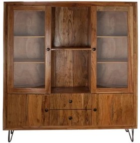 Vitrina maro, din lemn de acacia, Sienna