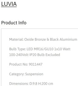 Pendul stil minimalist LUVIA, NVL-9011447