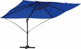 vidaXL Umbrelă de soare Albastru azur 351 x 250 x 260 cm