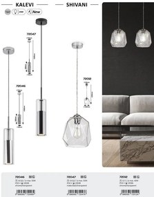 Pendul simplu design modern Kalevi negru mat