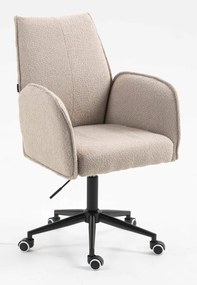 HR280K Scaun Latte Boucle cu Bază Neagră